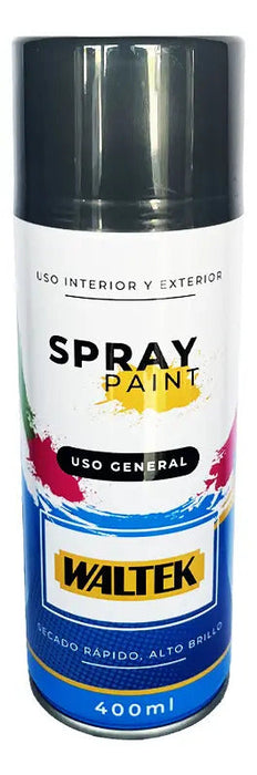 Pintura Spray Gris Oscuro Uso General 400ml Waltek
