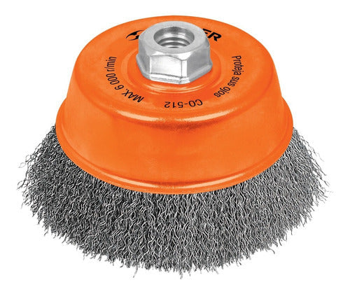 Carda Copa Alambre Ondulado 5'' Esmeril Truper