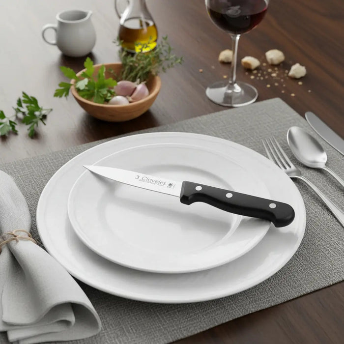 Cuchillo Mondador Acero Inox ABS 8 Cms Tres Claveles