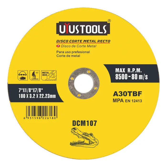 Disco Corte Metal 7" X 3,2mm Recto