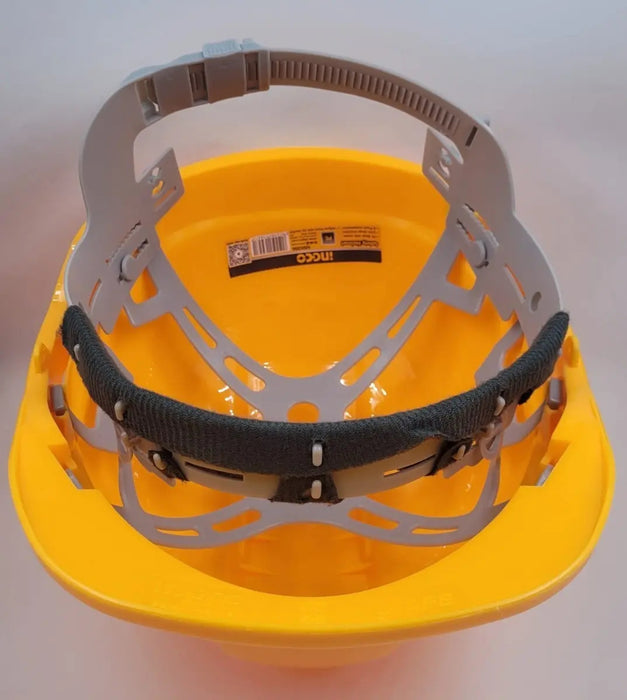 Casco de Seguridad Amarillo con Barbiquejo Ingco
