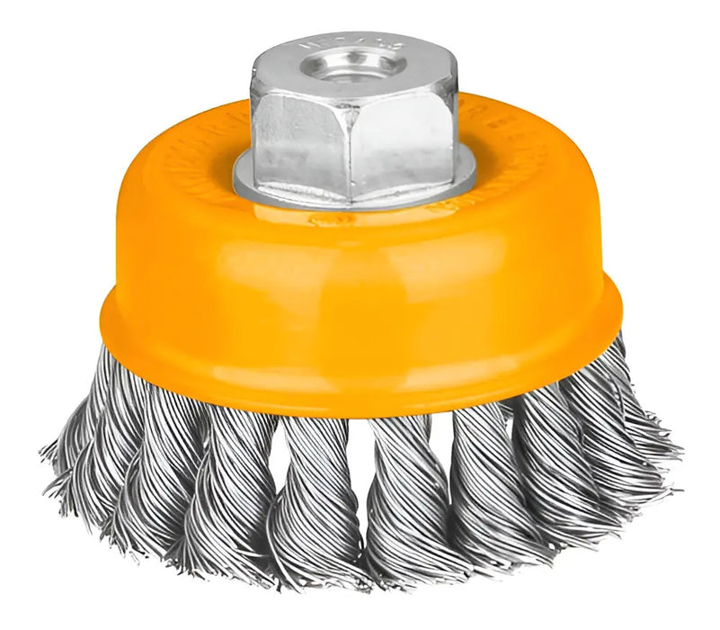 Grata Copa De Metal Trenzado 100mm/4'' Ingco