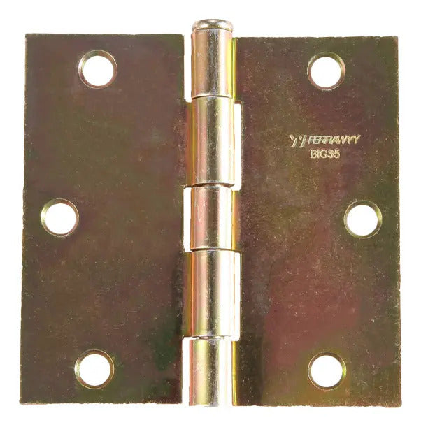 Bisagra Galvanizada 3.5"X3.5"X1.9mm 3pcs
