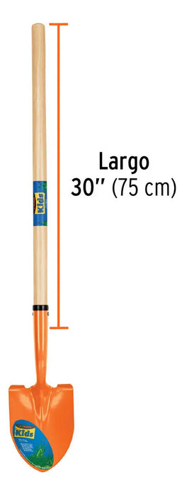 Pala Jardín Punta Huevo Truper Mimbral Naranja