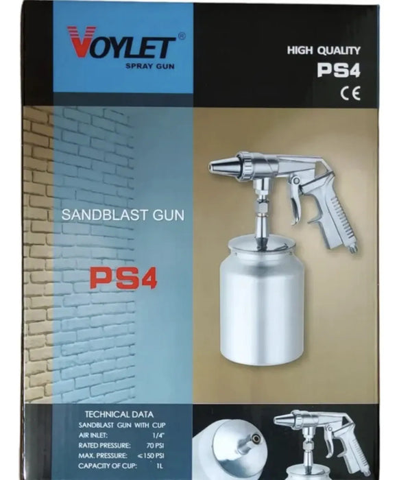 Pistola Para Arenar Con Copa Voylet PS-4