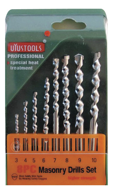 Set 8 Brocas Concreto (3-4-5-6-7-8-9-10mm) Box
