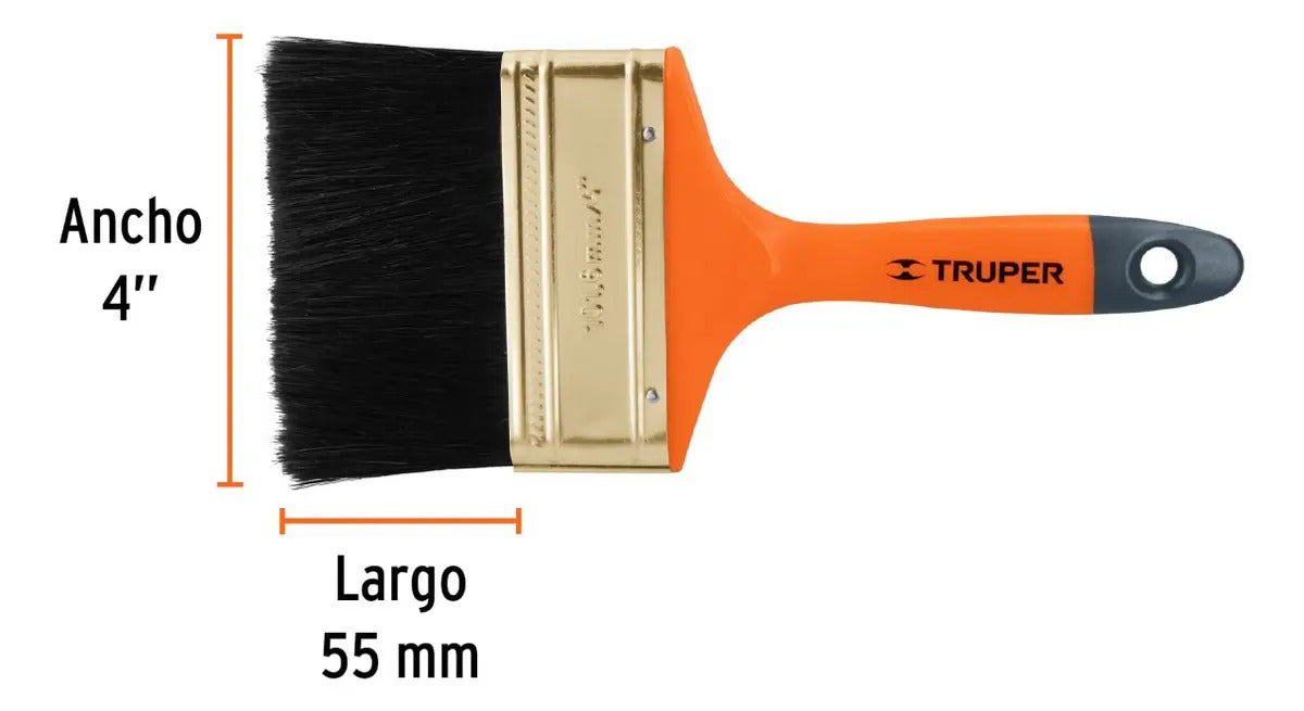 Brocha Mango Plástico 4'' Truper