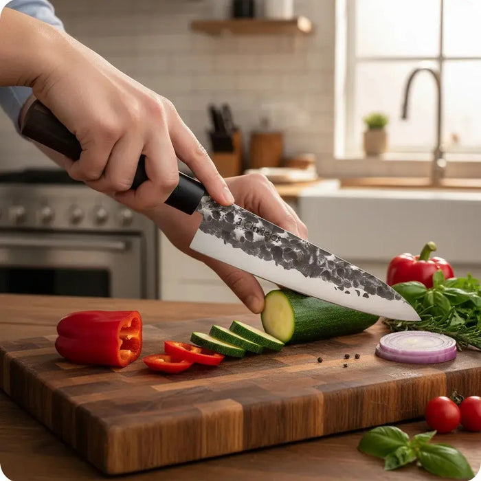 Cuchillo Cocinero 3 Claveles Osaka 20 Cms - 8 Marrón Oscuro