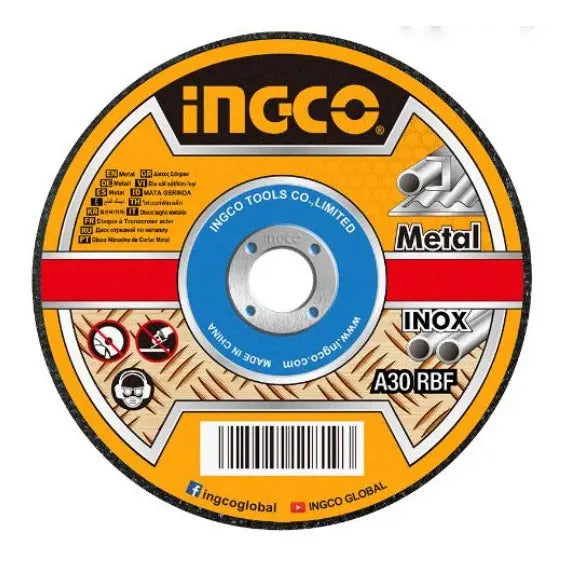 10 Piezas Discos Corte Metal 4 ½'' (115mm) 1.2mm Amarillo