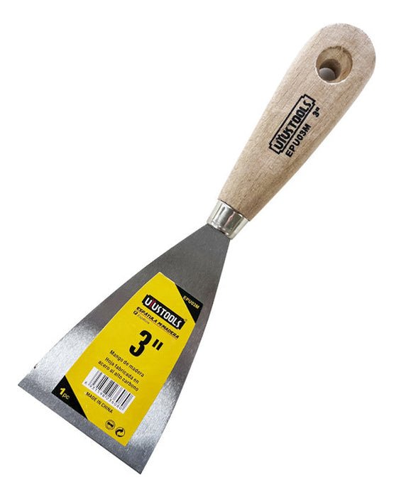 Espátula 4'' Acero Inox M/Plast Dob Color