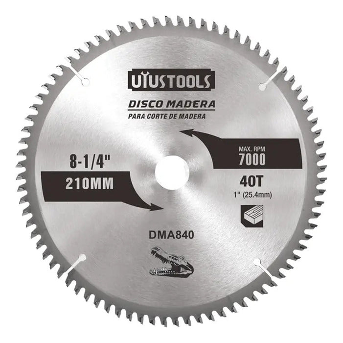 Disco Sierra 8 1/4" x 40 Dientes para Madera
