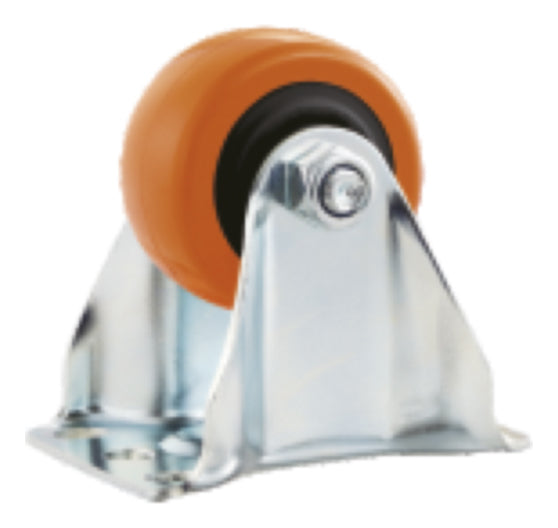 Rueda Industrial PVC/Naranjo Direccional 45kg 2''