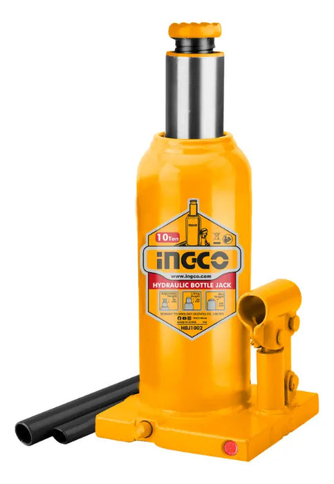 Gato Hidráulico Industrial Tipo Botella 10 Toneladas Ingco