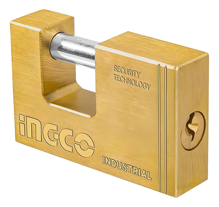 Candado de Seguridad Bloque Tipo C Industrial 70mm Dorado