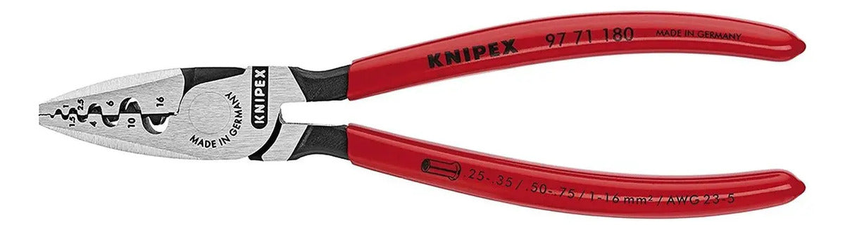 Alicates Crimpar Cable Knipex 97 71 180 Acero 18cm