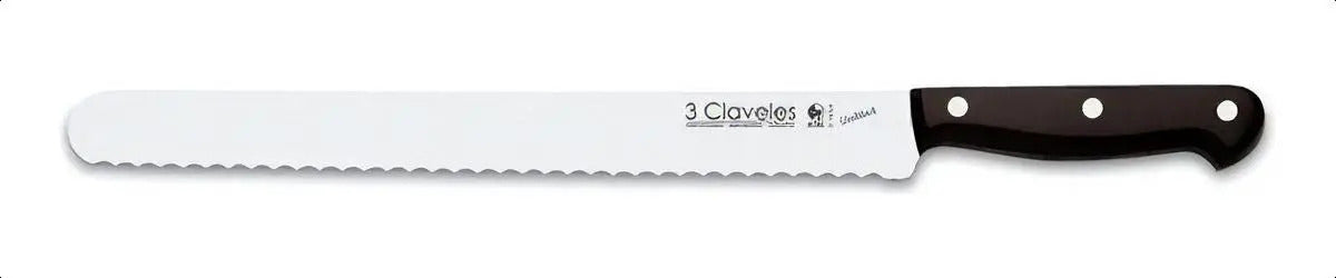 Cuchillo 3 Claveles Uniblock 30cm Fiambres Acero Inox