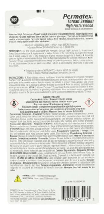 Sellador Roscas Alto Desempeño 565 De 50ml