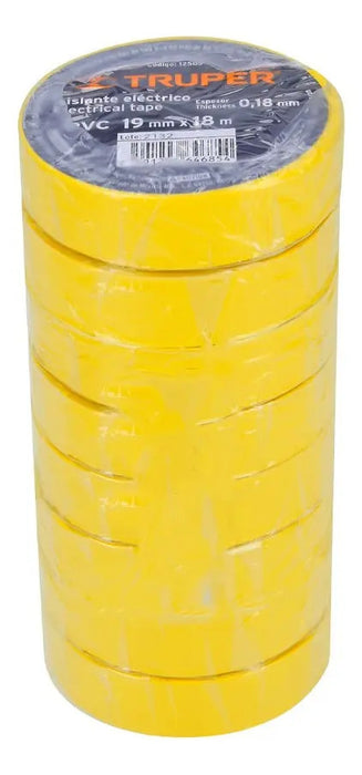 Huincha Aisladora Truper 19mmx18m Amarilla M-33