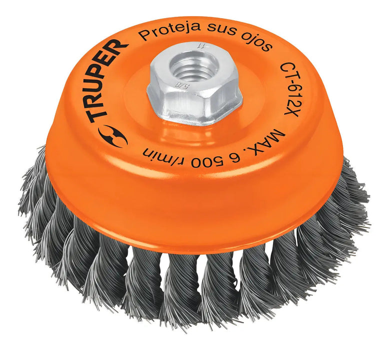 Carda Copa Alambre Trenzado Grueso 5'' Esmeril