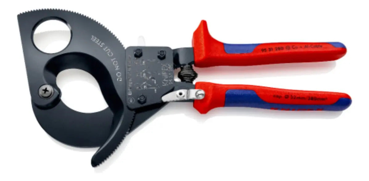 Corte Cable Chicharra 11'' Knipex Rojo Mango Goma