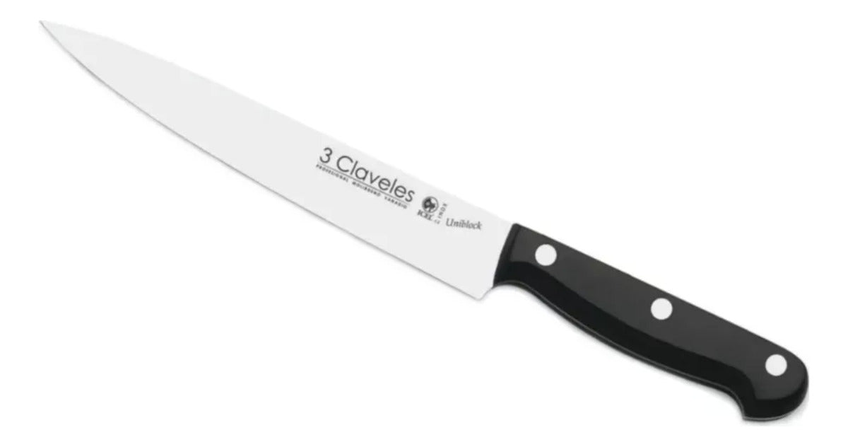Cuchillo Tres Claveles #1596 Inox Forjado M/aleman Trinchar