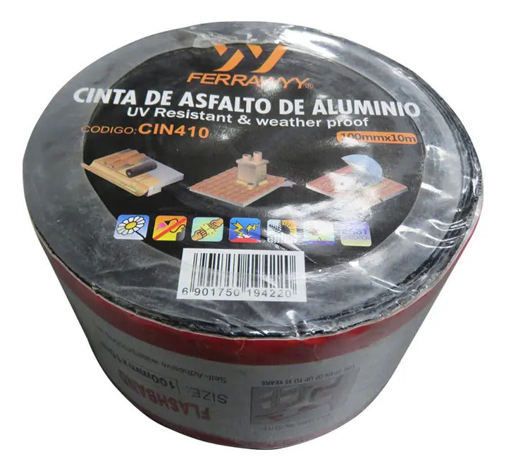 Cinta De Asfalto De Aluminio 100mmx10m