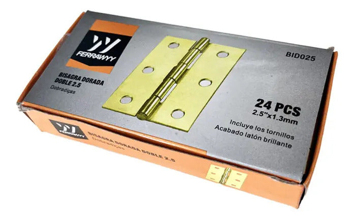 Bisagra Dorada Doble 2.5''