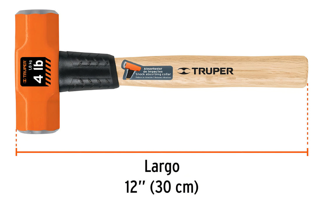 Marro Octagonal 4 Lbs Mango Madera 12''