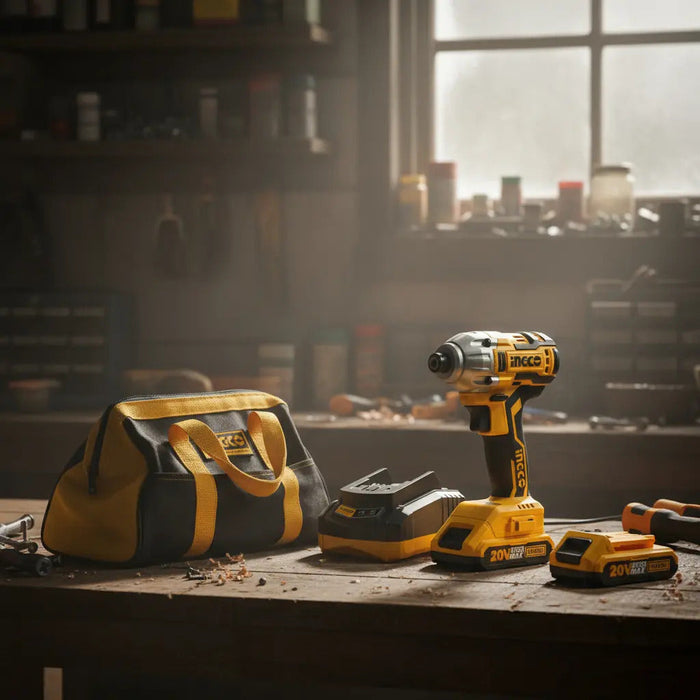 Atornillador de Impacto Inalámbrico 1/4 Brushless 20V Ingco