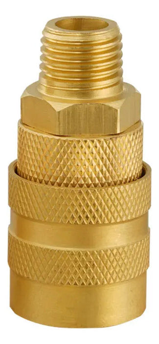 Acople Rápido Macho 1/4'' NPT Bronce