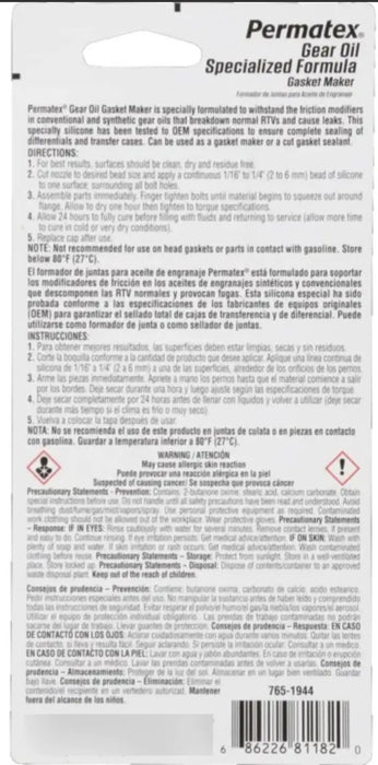 Formador De Junta Para Cajas Engranaje 85gr Permatex