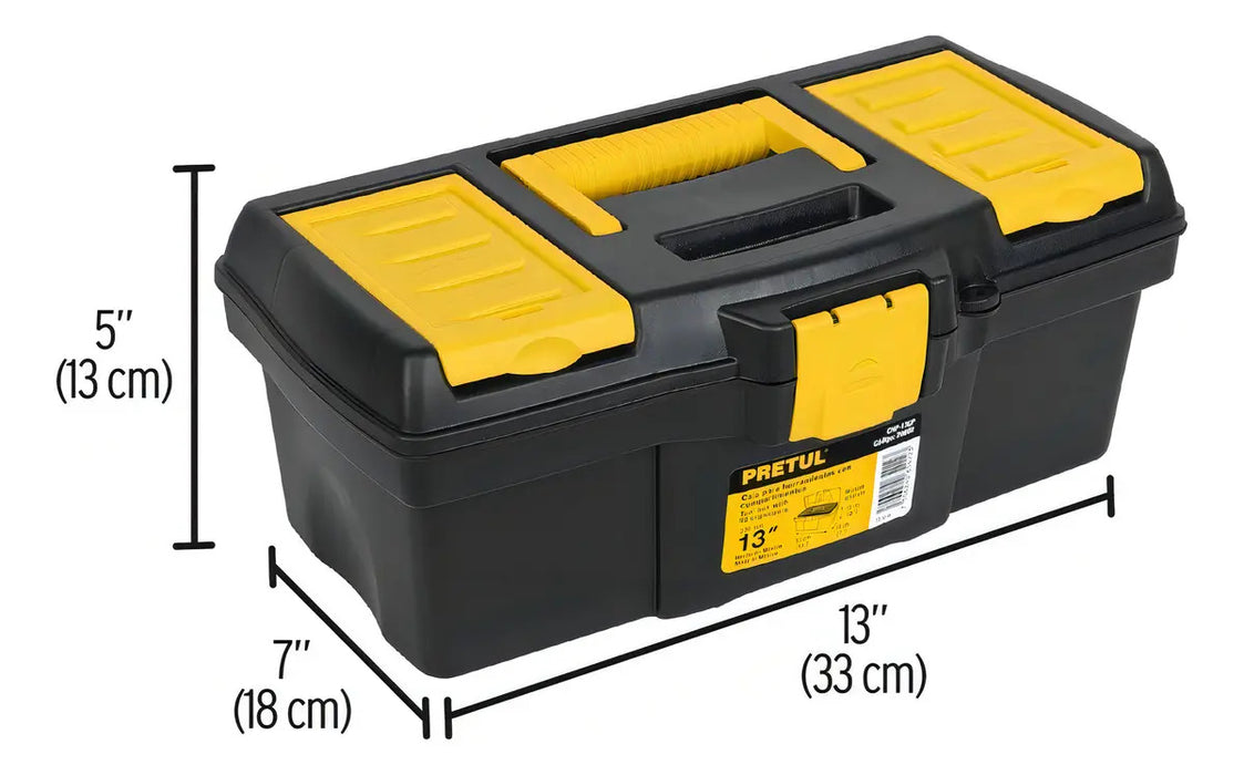 Caja de Herramientas Pretul Plástico 18cm X 33cm X 13cm
