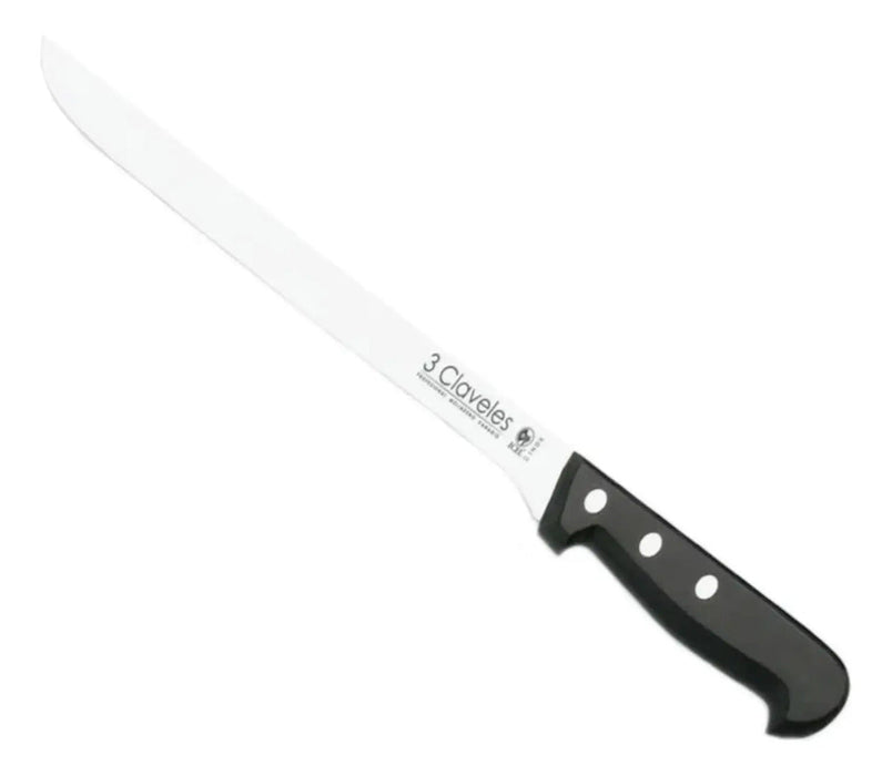 Cuchillo Jamonero 30cm Inox Mgo Abs Tres Claveles