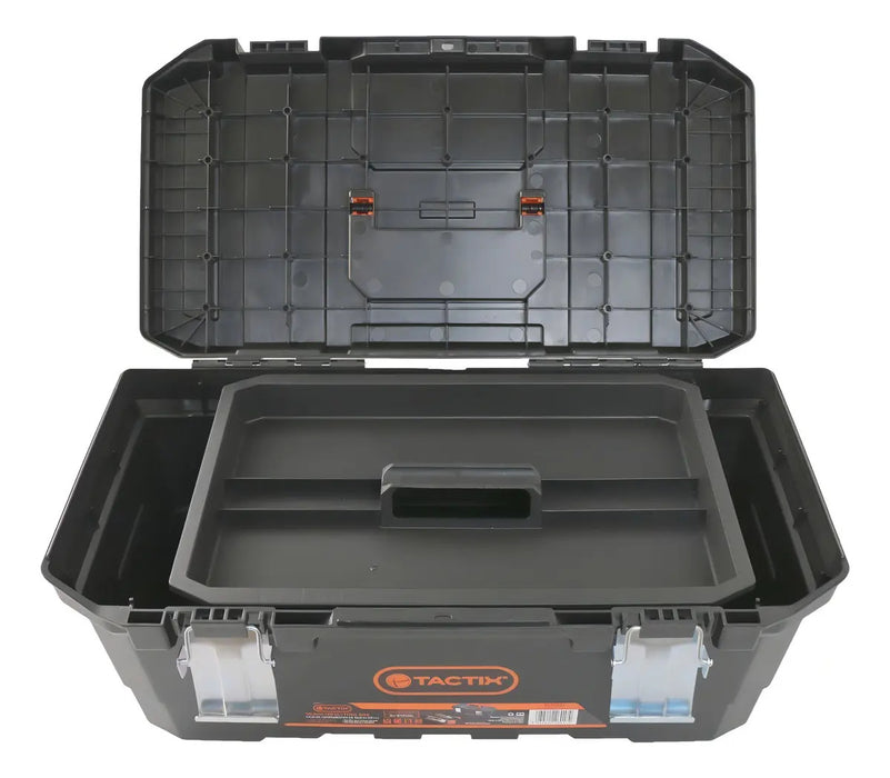 Caja Herramientas Plástica 20" Con Bandeja Tactix