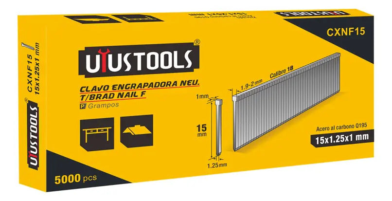Clavo Engrapadora Neu T/brad Nail F-15mm 5000un/set
