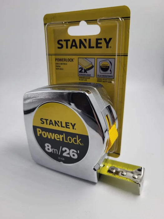 Huincha Medir Flexómetro Caja Aspecto Metalizado 8m Stanley