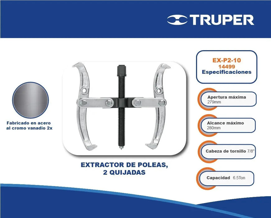 Extractor de Poleas 2 Quijadas 10'' Truper