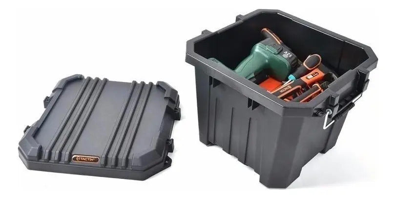 Caja de Herramientas Baúl 41x38x33 cm Tactix 30 Litros Negro