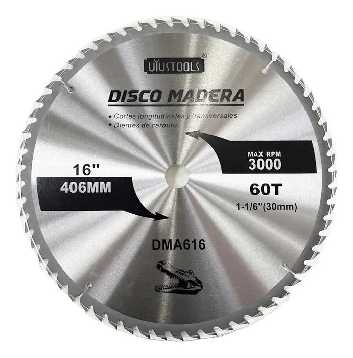 Disco Sierra 16" x 60 Dientes Madera