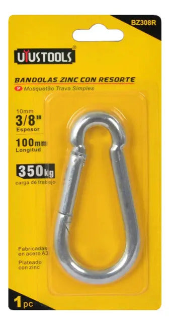 Mosquetón Zinc Con Resorte 3/8"