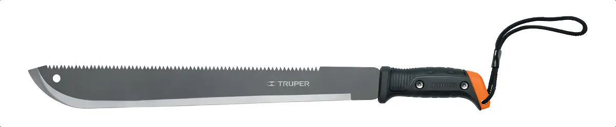 Machete De Acero 18 Doble Filo Con Correa Truper