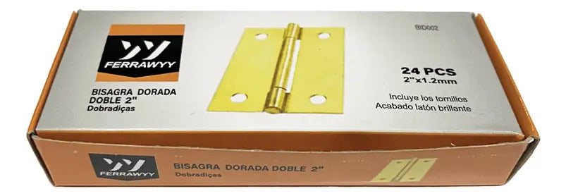 Bisagra Dorada Doble 2''