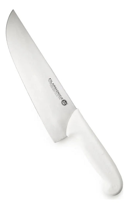 Cuchillo Carnicero Filarmonica 27cm Acero Inoxidable Mango Ergonómico Blanco