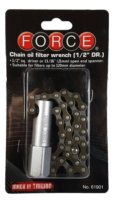 Llave Cadena Para Filtro De Aceite 61901 Force Hasta 120mm