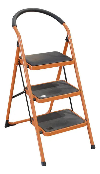 Escalera Plegable 3 Pasos Portátil Ferton Naranja