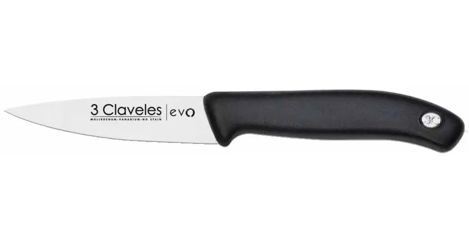 Cuchillo Para Verduras 3 Claveles De 9 Cms Evo 1351 Color Negro