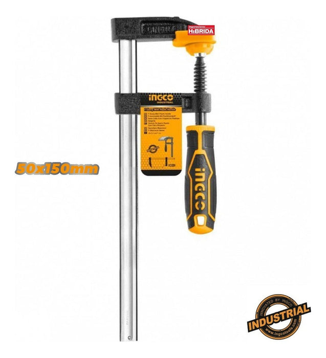 Ingco Prensa Sargento Tipo F 50x150mm Ajuste Rápido Iron
