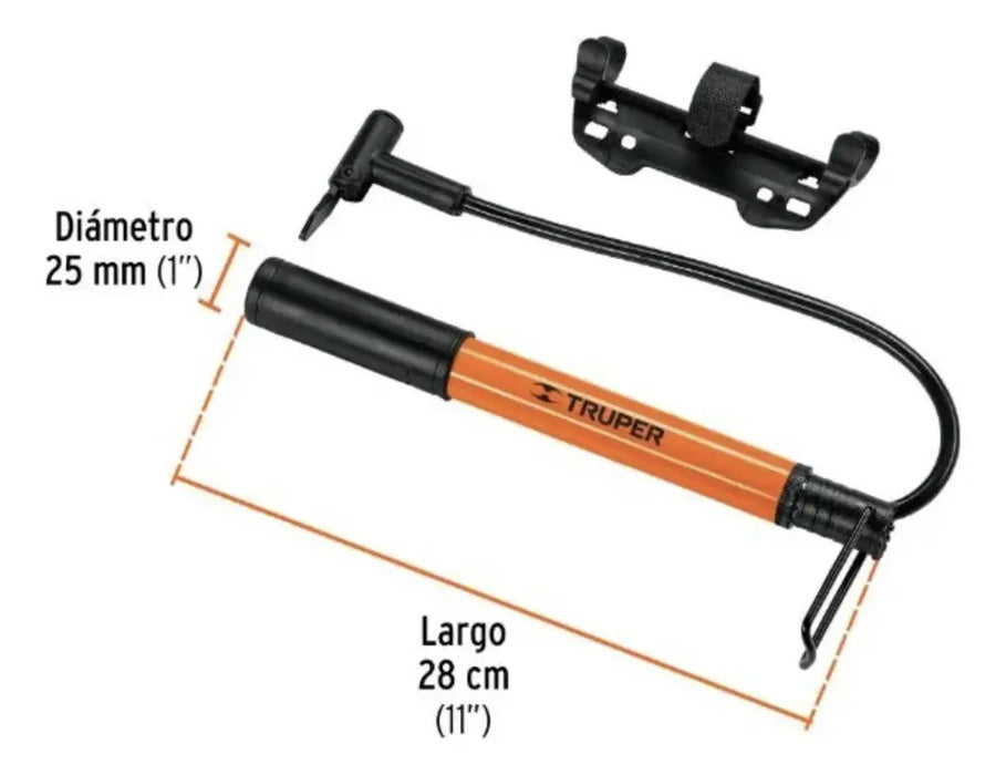 Bombín Inflador Manual Para Bicicleta Truper
