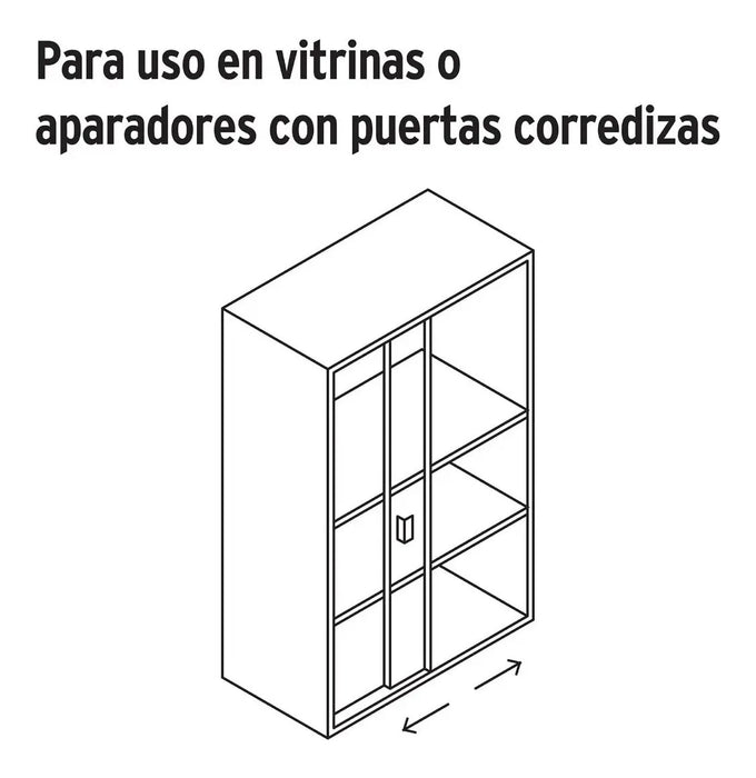 Cerradura para Vitrina Deslizable