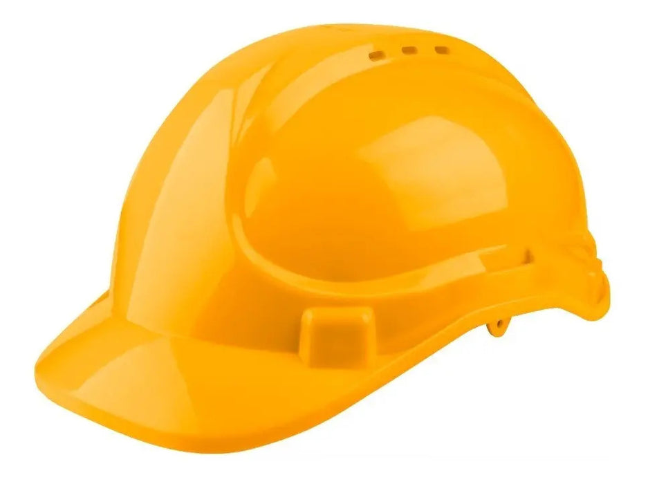 Casco de Seguridad Amarillo con Barbiquejo Ingco